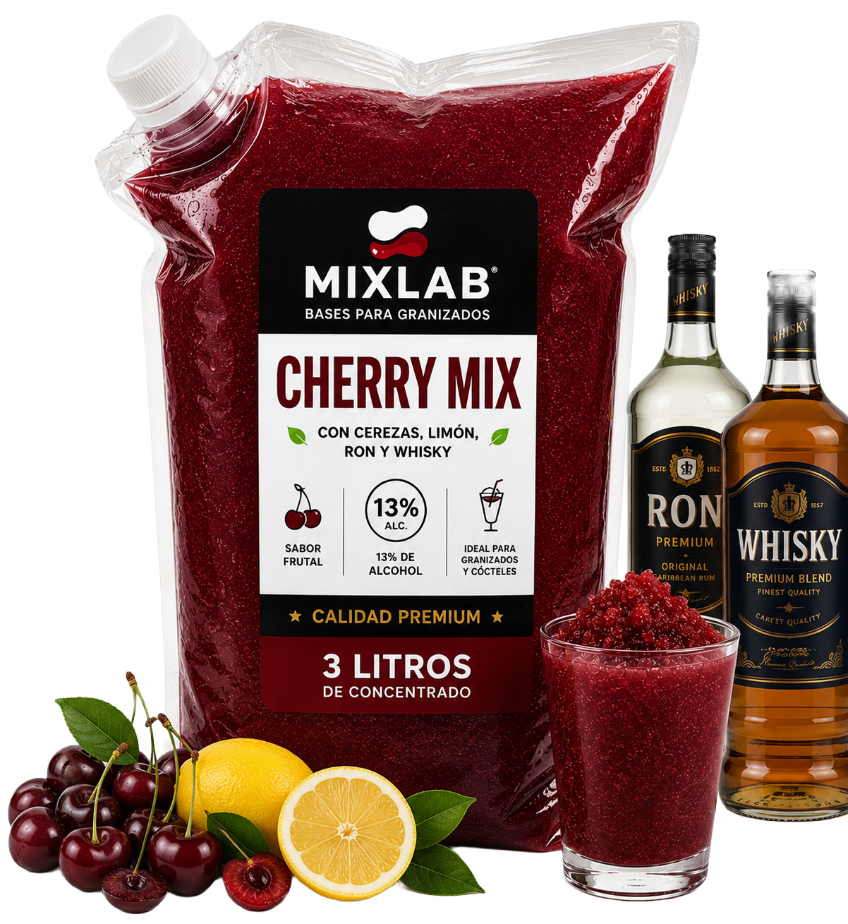 Cherry MIx con Ron y Whisky  (9L)
